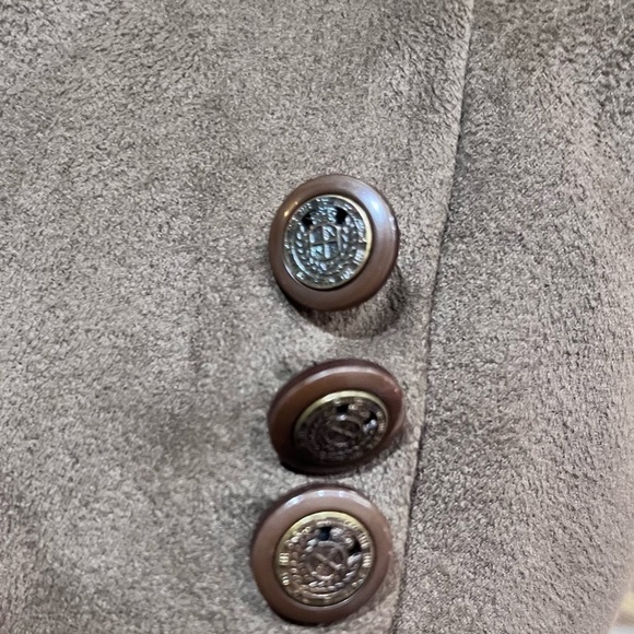 Georgio Giovanno Brown Ultra Suede Sport Coat 3 Button Front Sz 40R - Picture 9 of 9